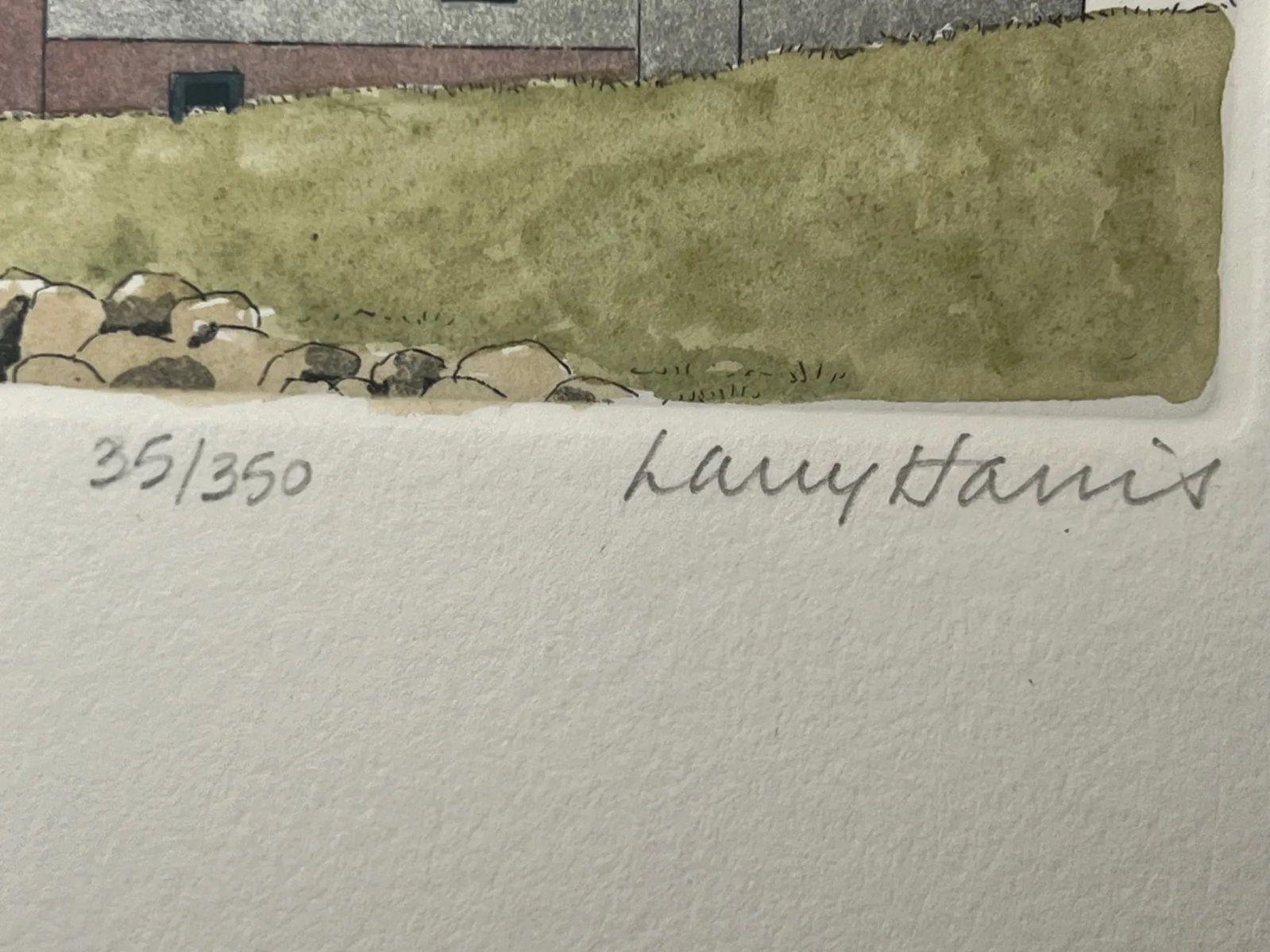 Late 20th Century Colored Etching of Eagle Harbor by Larry Harris - 4