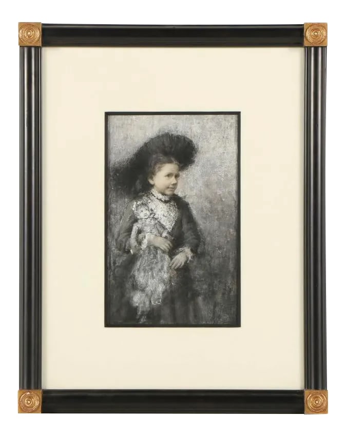 Antique Portrait of a Girl with her Doll by William Harper (1 of 9)