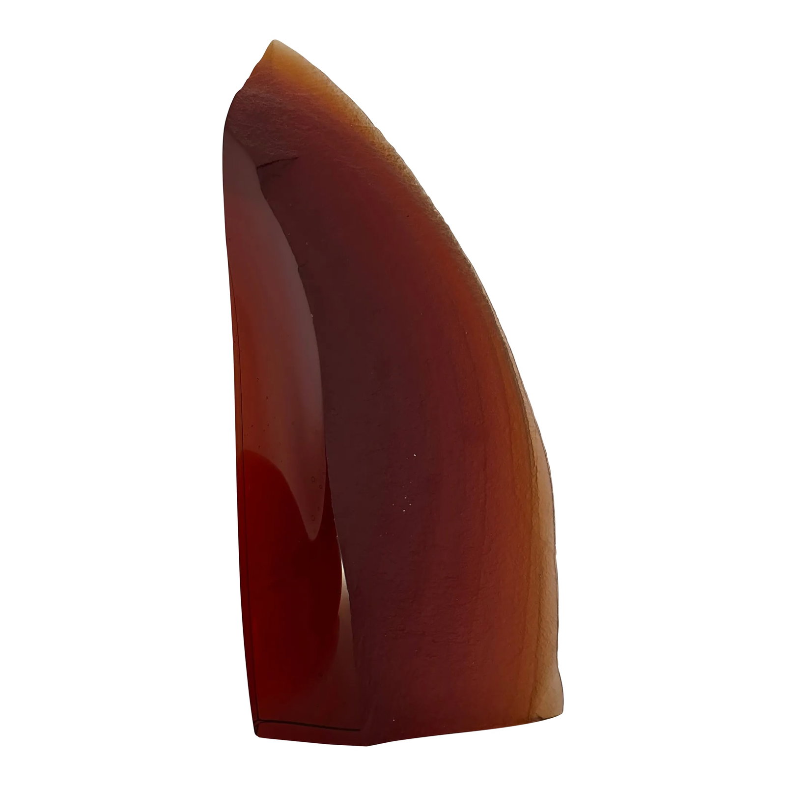 "Canyons and Deserts '11-63, Adobe Rock" Kiln Cast Glass: "Canyons and Deserts '11-63, Adobe Rock" by Peter Bremes is a kiln cast glass sculpture handcrafted in an ember color palette. "Canyons and Deserts '11-63, Adobe Rock" was inspired by the landscapes o