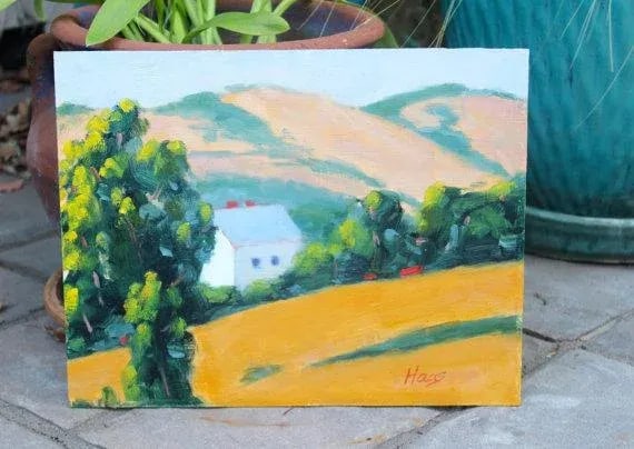 Modern California Golden Hills Oil Landscape - 2