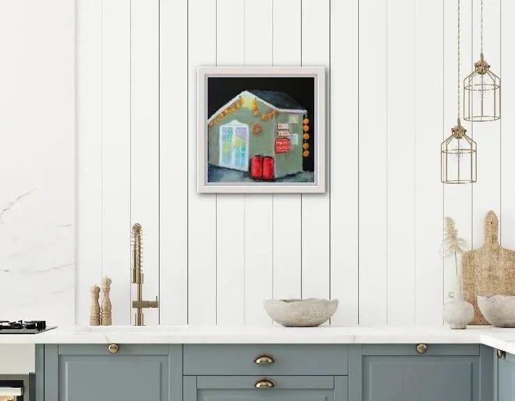 Nocturnal Fish Shack - Fort Bragg Oil Painting - 2