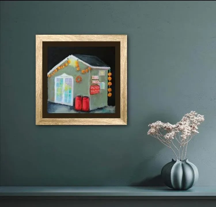 Nocturnal Fish Shack - Fort Bragg Oil Painting - 4