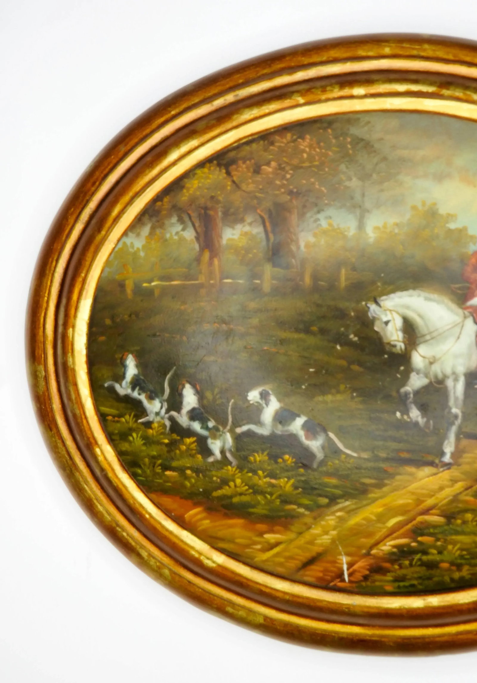 19th Century Oil on Wood English Hunt Scene - 5