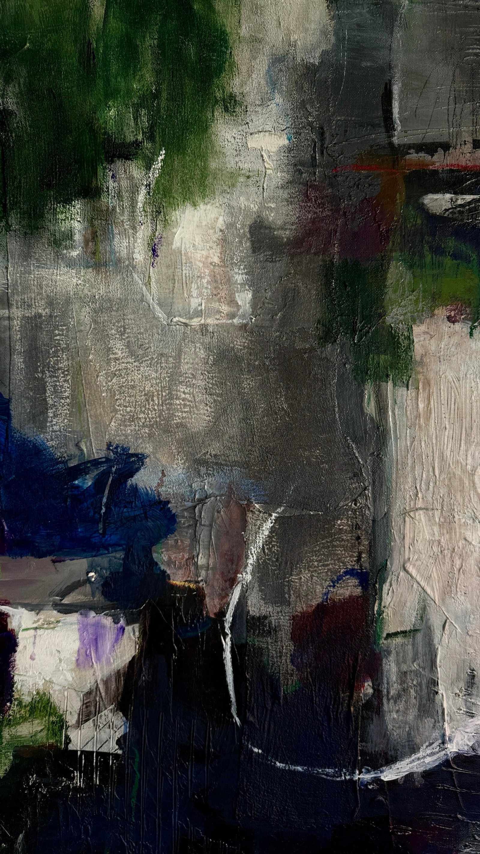 Modern Organic Large Painting "Resolution" Contemporary Abstract Painting - 11