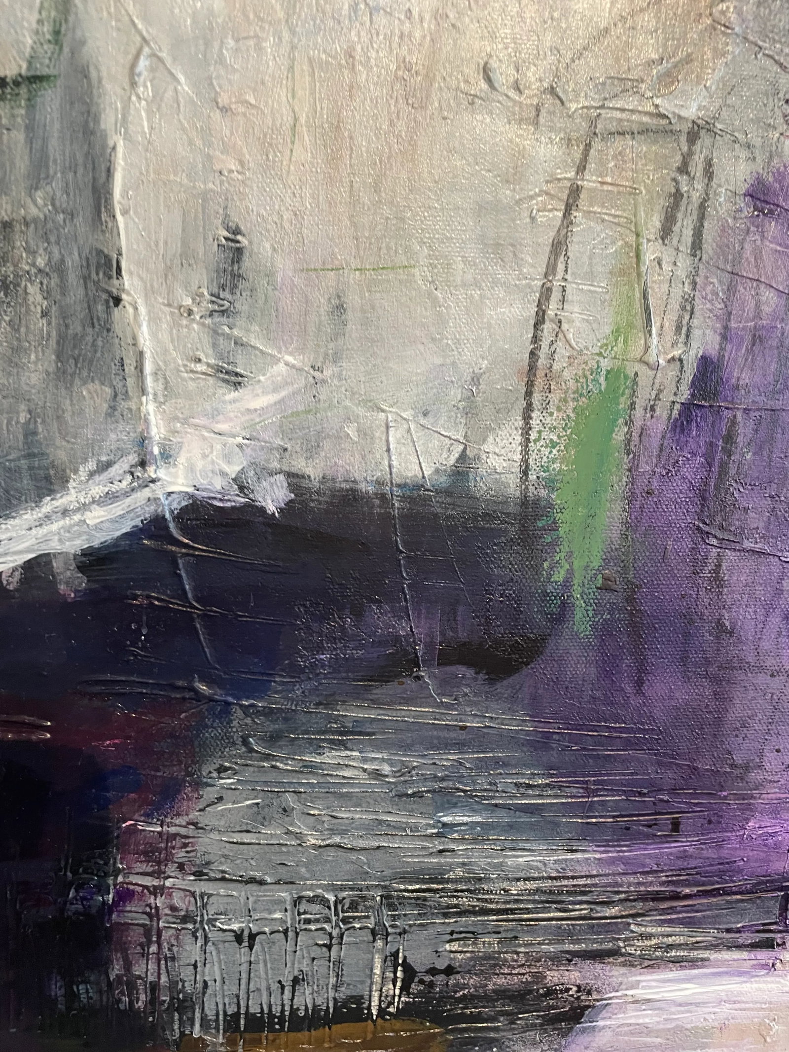 Modern Organic Large Painting "Resolution" Contemporary Abstract Painting - 3