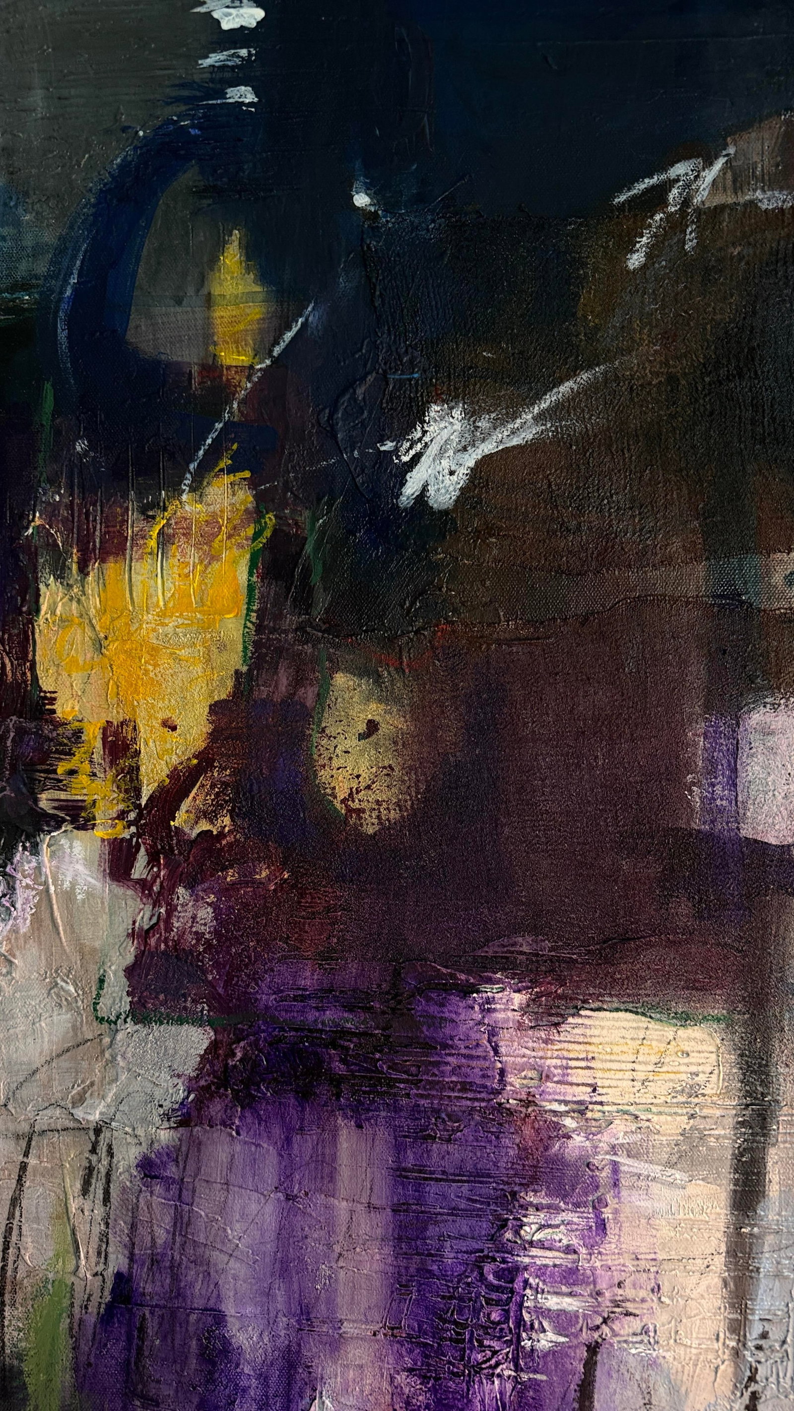 Modern Organic Large Painting "Resolution" Contemporary Abstract Painting - 5