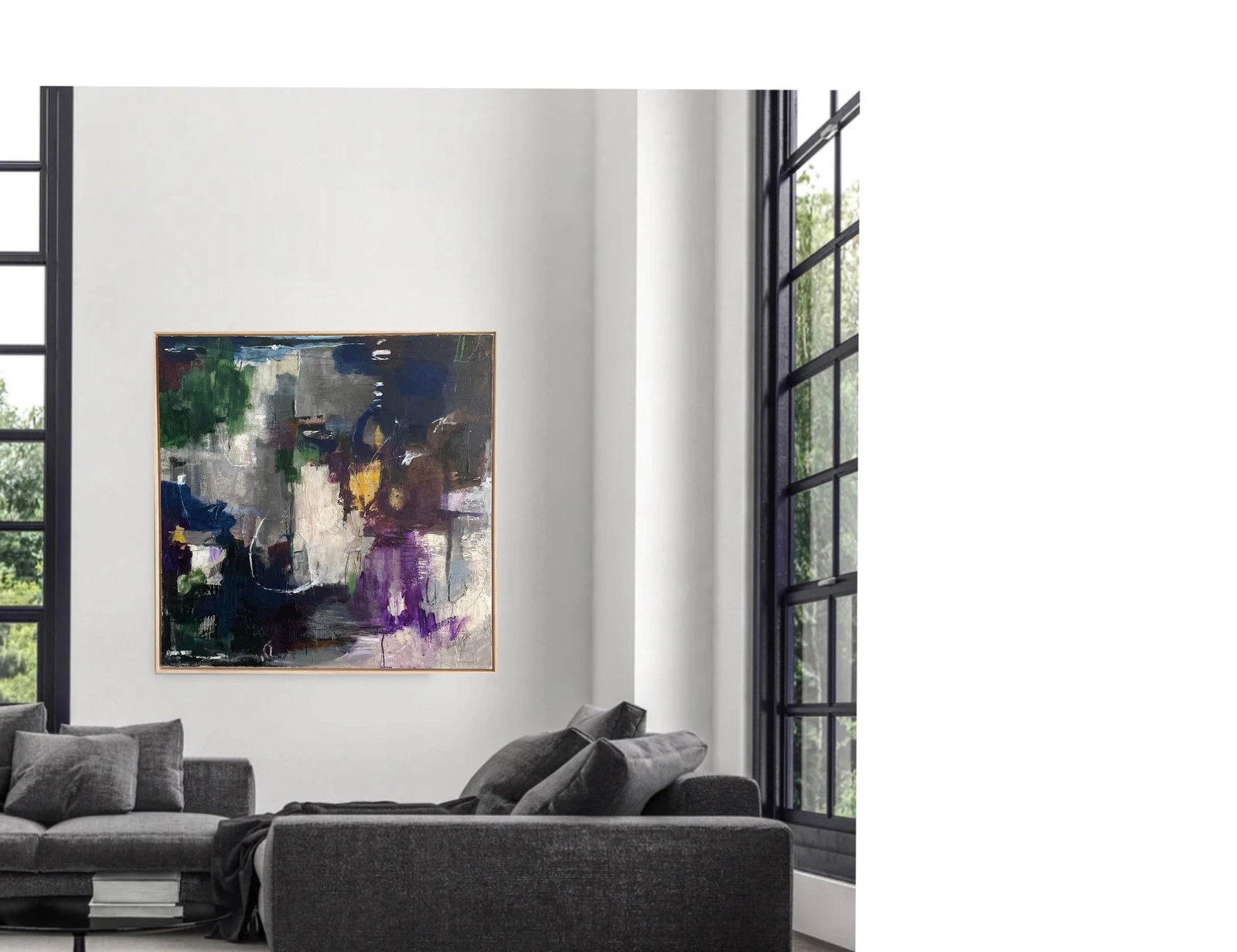Modern Organic Large Painting "Resolution" Contemporary Abstract Painting - 7