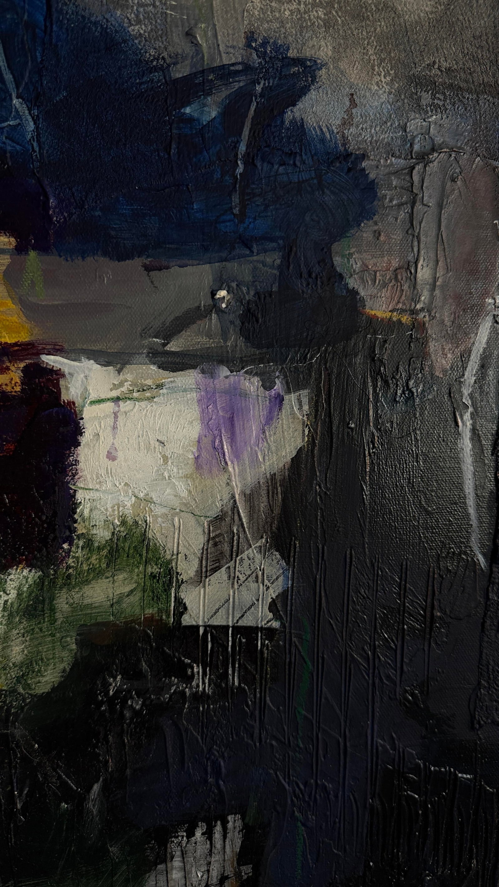 Modern Organic Large Painting "Resolution" Contemporary Abstract Painting - 9