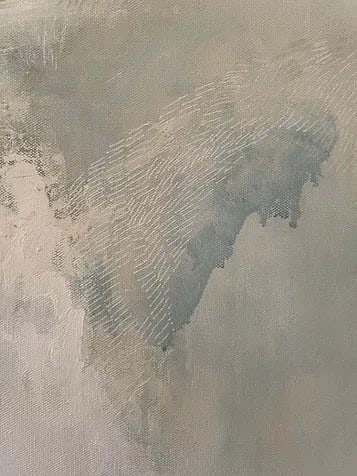 Large Original Abstract Landscape Painting "Staying on Course" in Blues Greens by Michele Zuzalek - 6