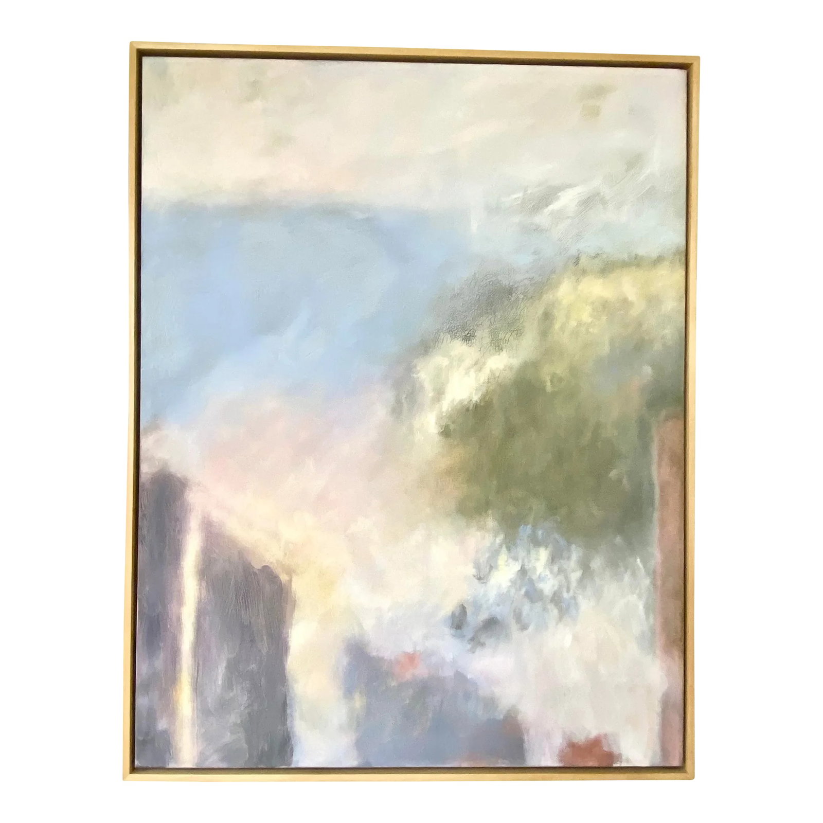Barbara Sternberger Oil Painting on Canvas - "Near the Beach" C. 1989 Museum Framed Original Art Lis: A vintage painting by artist Barbara Sternberger c. 1989 titled " NEAR THE BEACH ". A beautifully executed impressionistic view of the ocean. Originally from Canada, Sternberger studied and lived in
