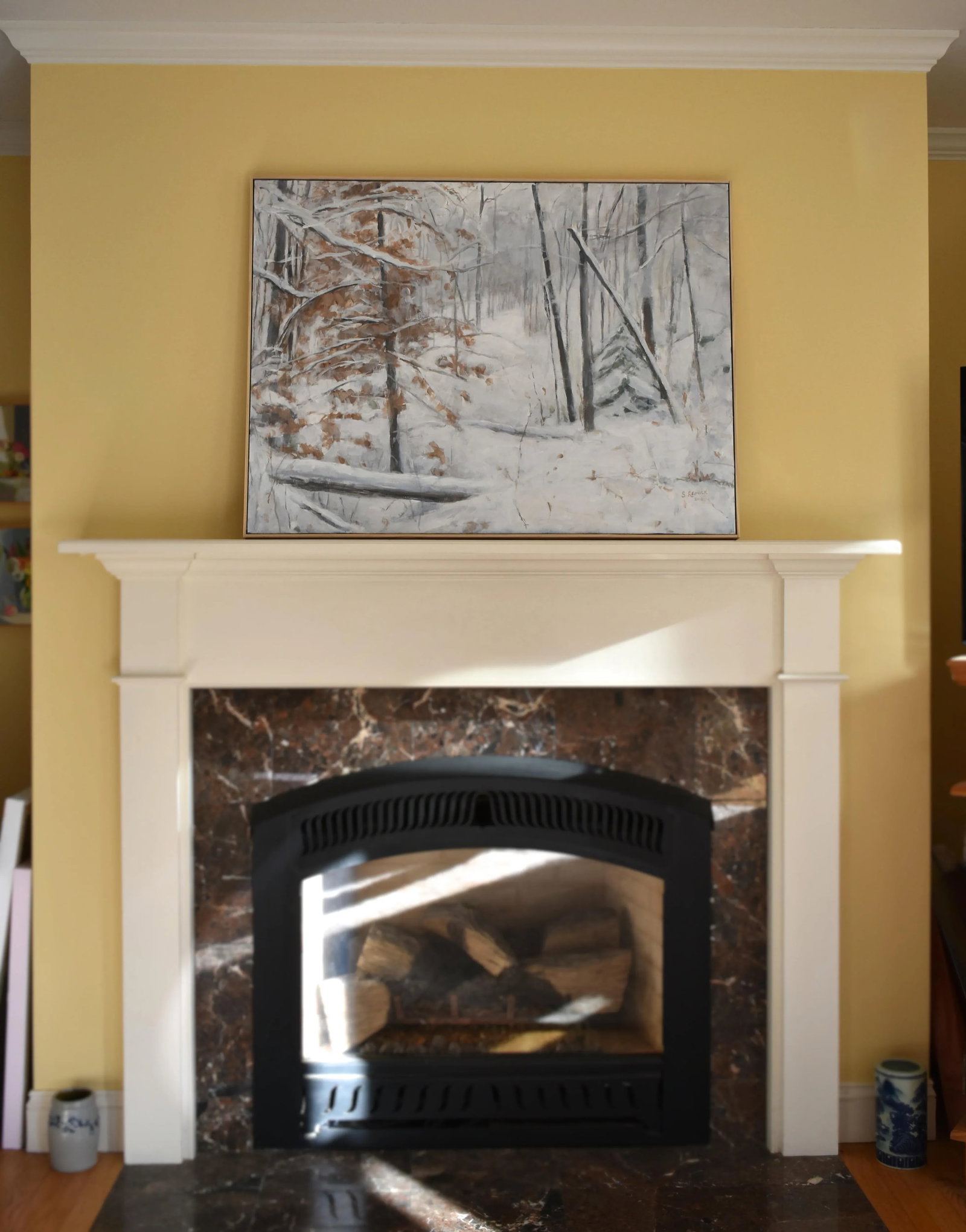 "Walking in a Vermont Snowstorm" Contemporary Painting by Stephen Remick - 11