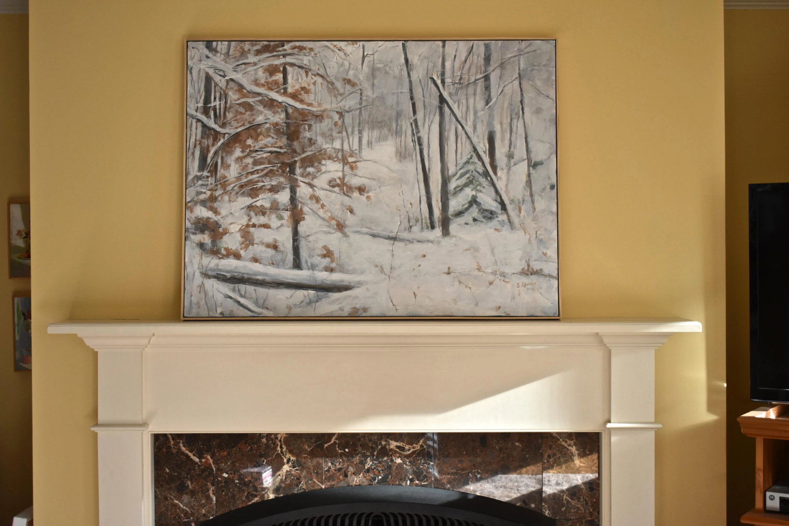 "Walking in a Vermont Snowstorm" Contemporary Painting by Stephen Remick - 3