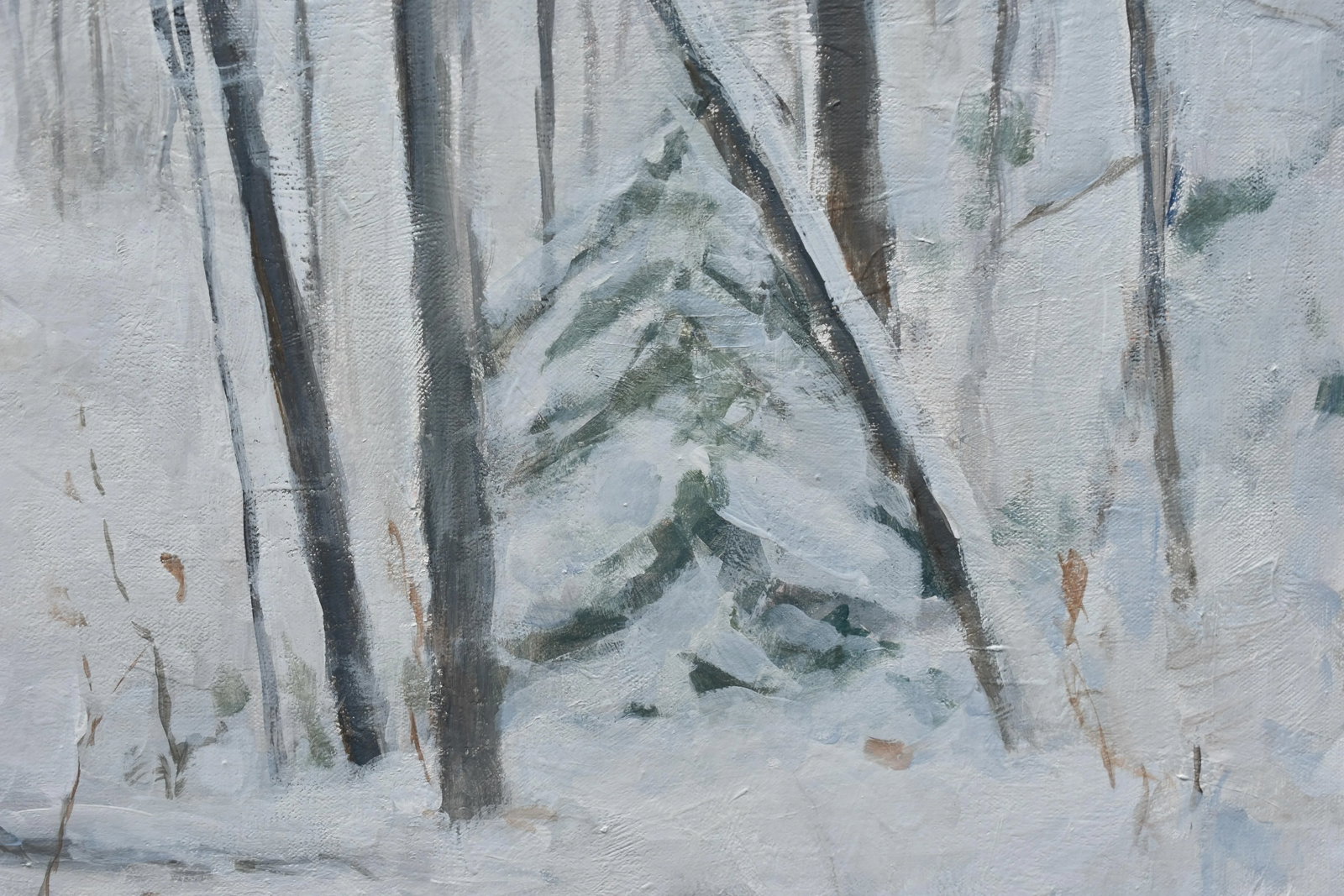 "Walking in a Vermont Snowstorm" Contemporary Painting by Stephen Remick - 8