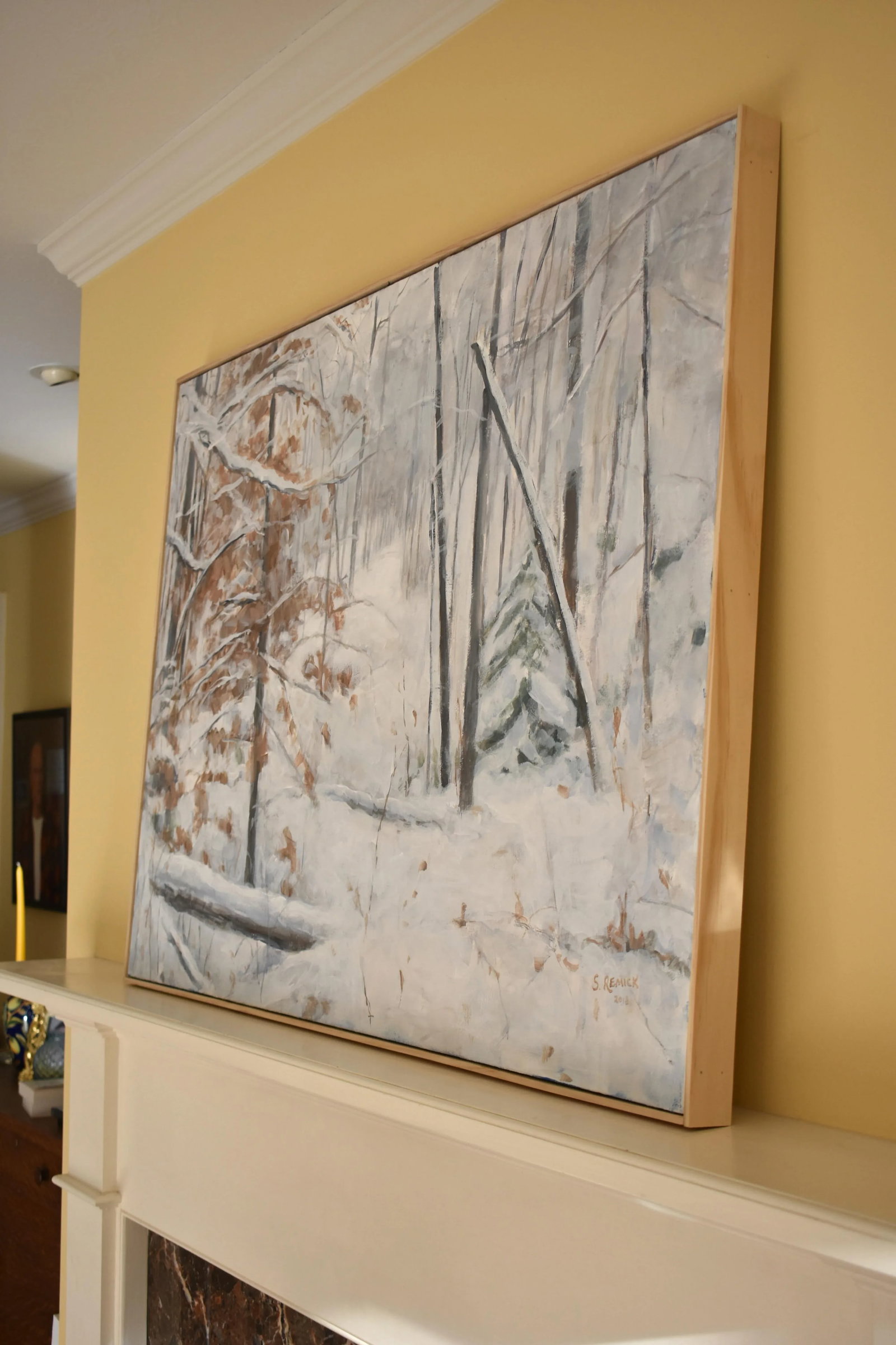 "Walking in a Vermont Snowstorm" Contemporary Painting by Stephen Remick - 9