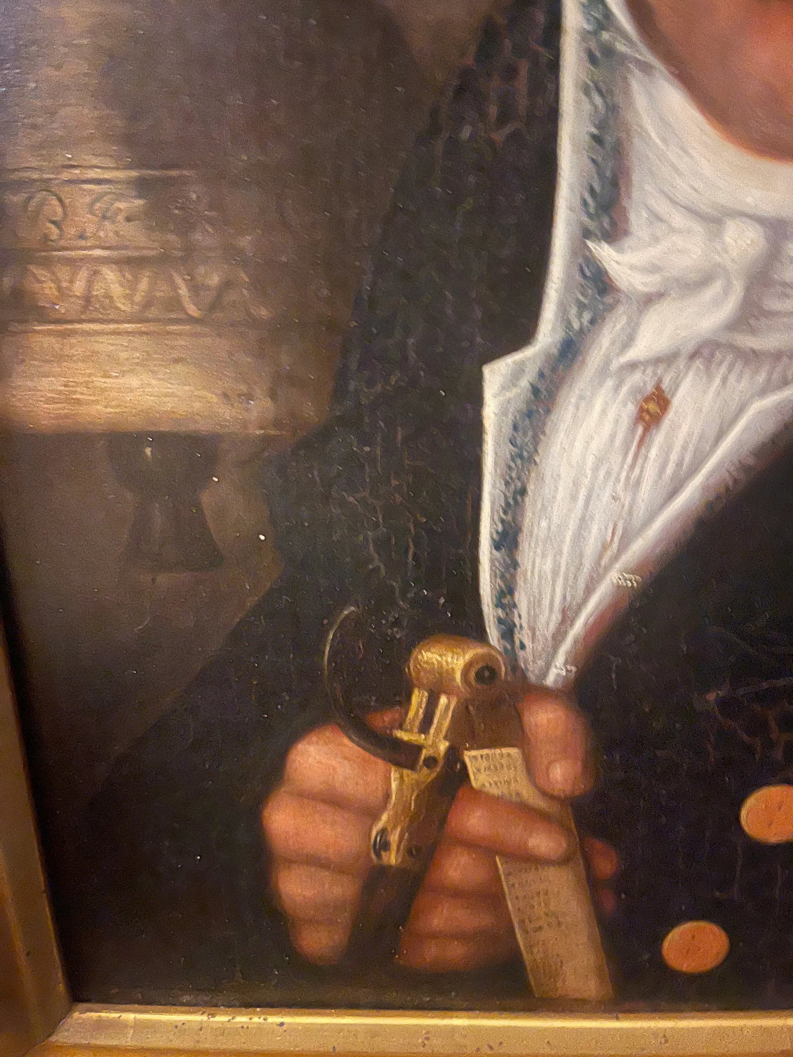 19th Century Painting Portrait of English Man Freemasonry 1816 Signed b.f - 6