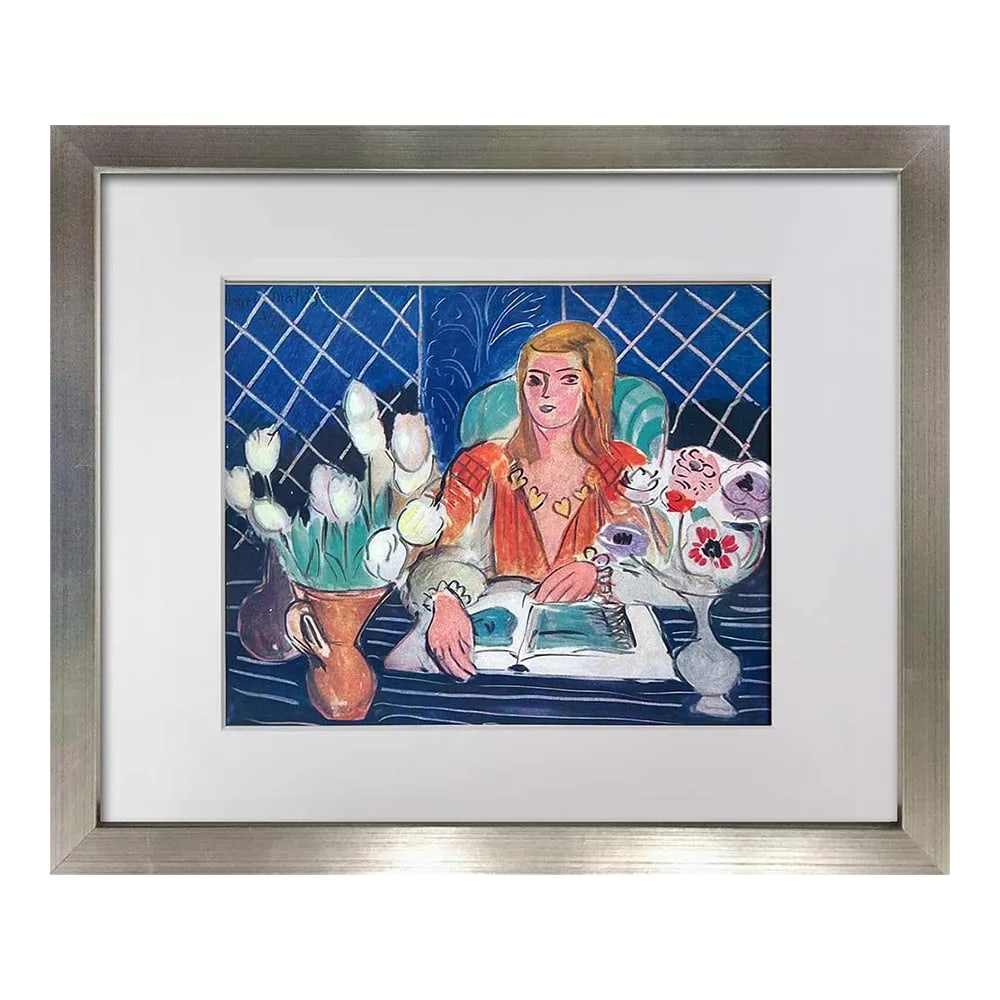 Henri Matisse Lithograph "Annelies" Ltd Edition Signed W/Framing: Henri Matisse Limited Edition Lithograph. Size : 38.1 x 27.9 cm. Titled: Annelies 1944. Sur les presses de Albert Skira, Geneva, Paris. Signed in the matrix (Henri Matisse 44). Of a Limited Edition