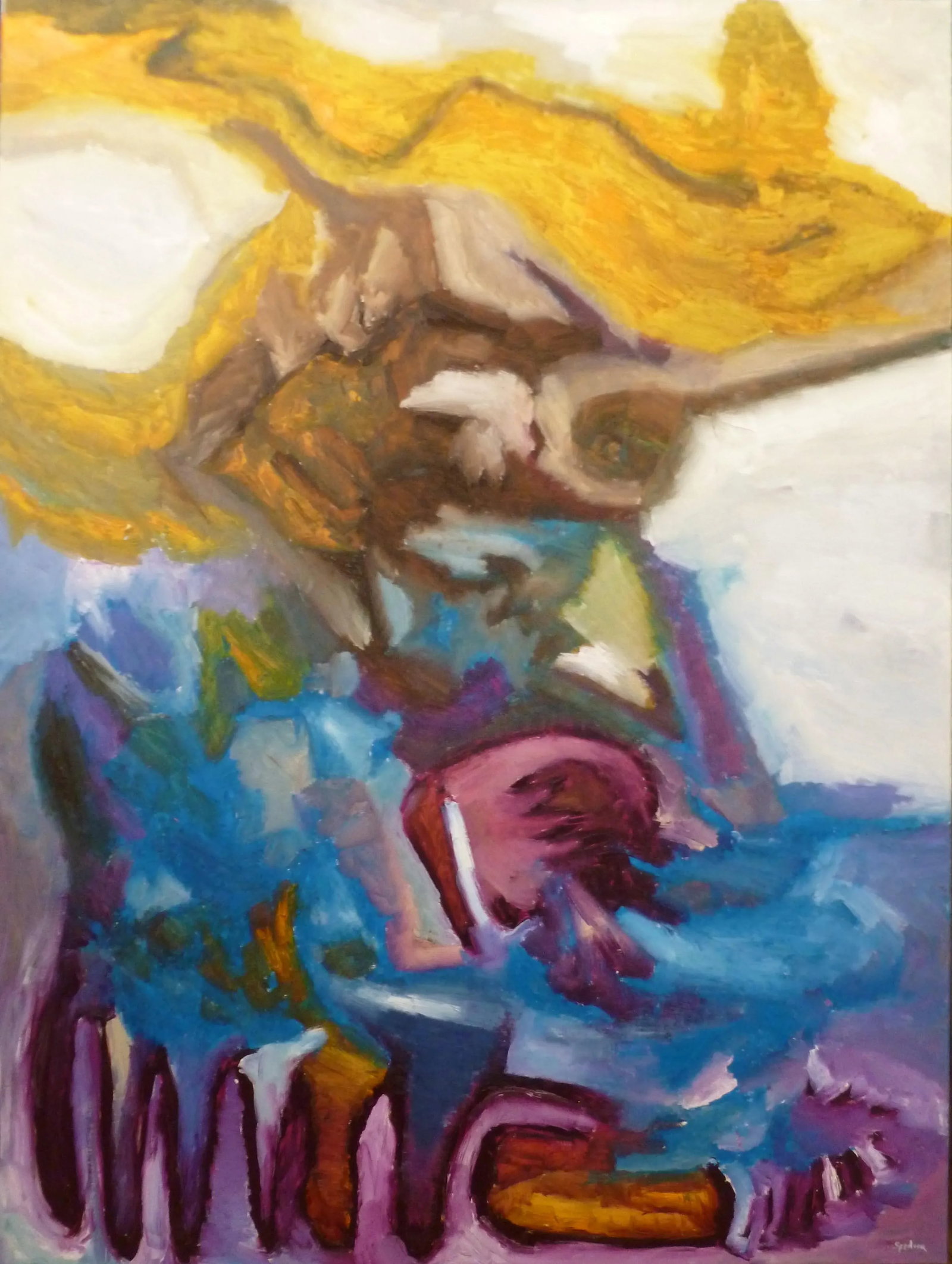 "Elements" Large Abstract Oil and Acrylic Painting by Scott Spencer: All the ways things manifest. Large original oil and acrylic painting on stretched canvas. Condition: Imperfections: No Imperfections Origin: United States Materials & Techniques: Acrylic Pai