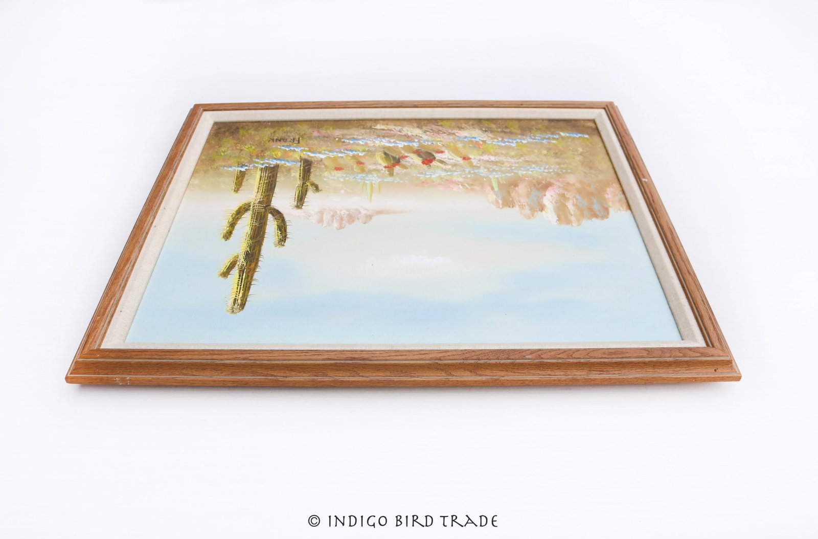 Vintage Framed Oil on Canvas Arizona Desert Southwest Landscape Painting - 7