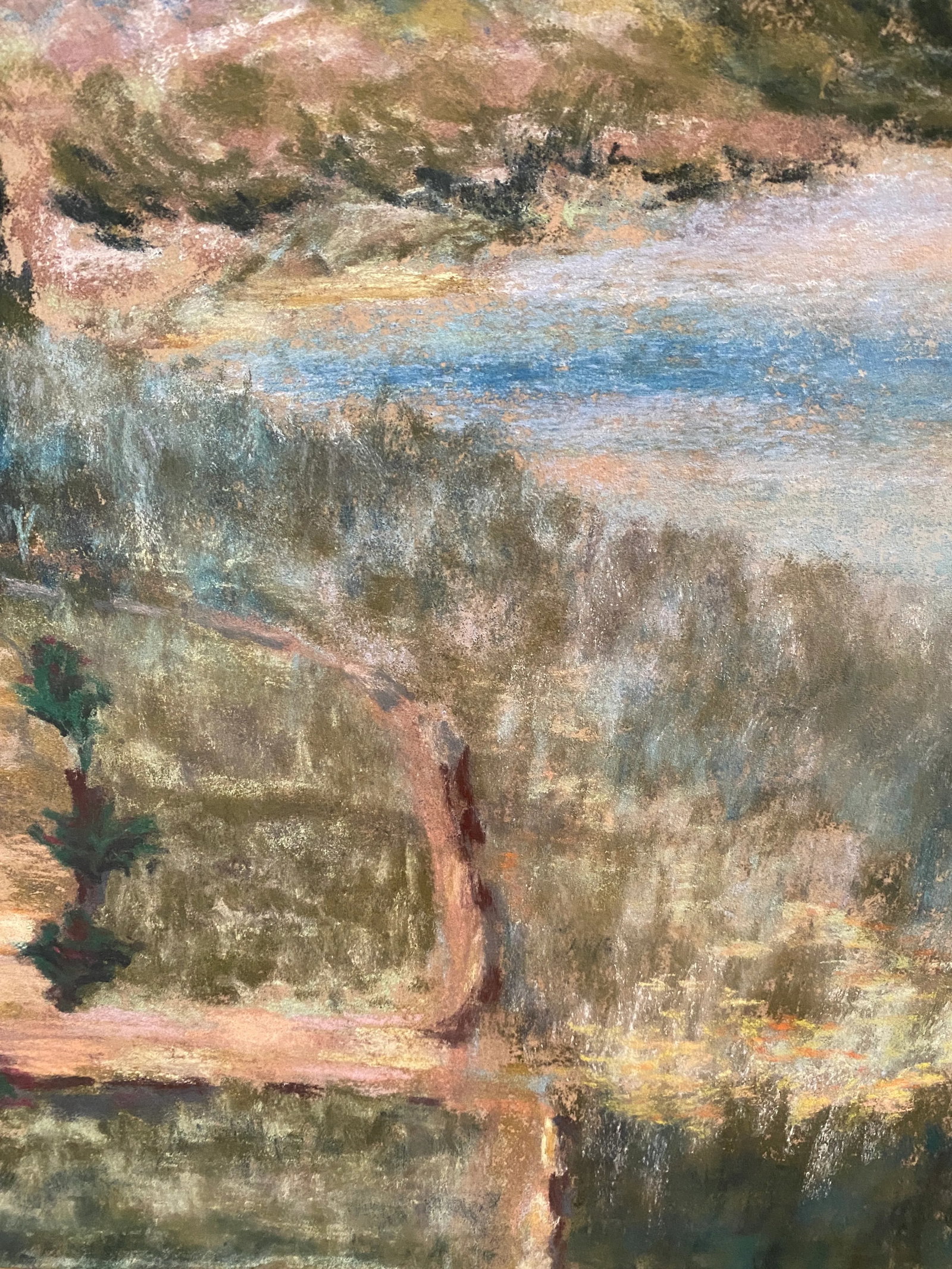 Mid Century Painting of River Bank - 3