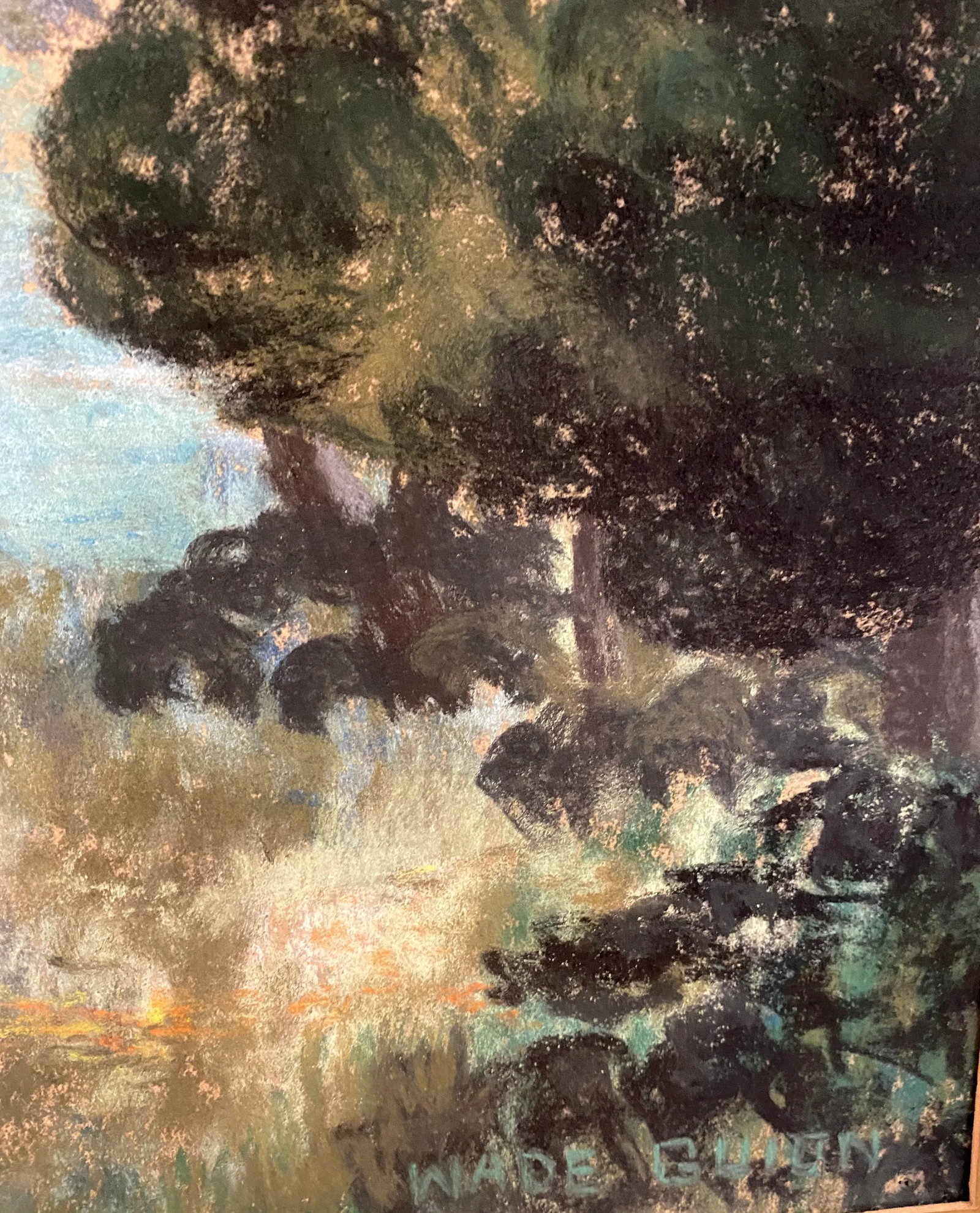 Mid Century Painting of River Bank - 5