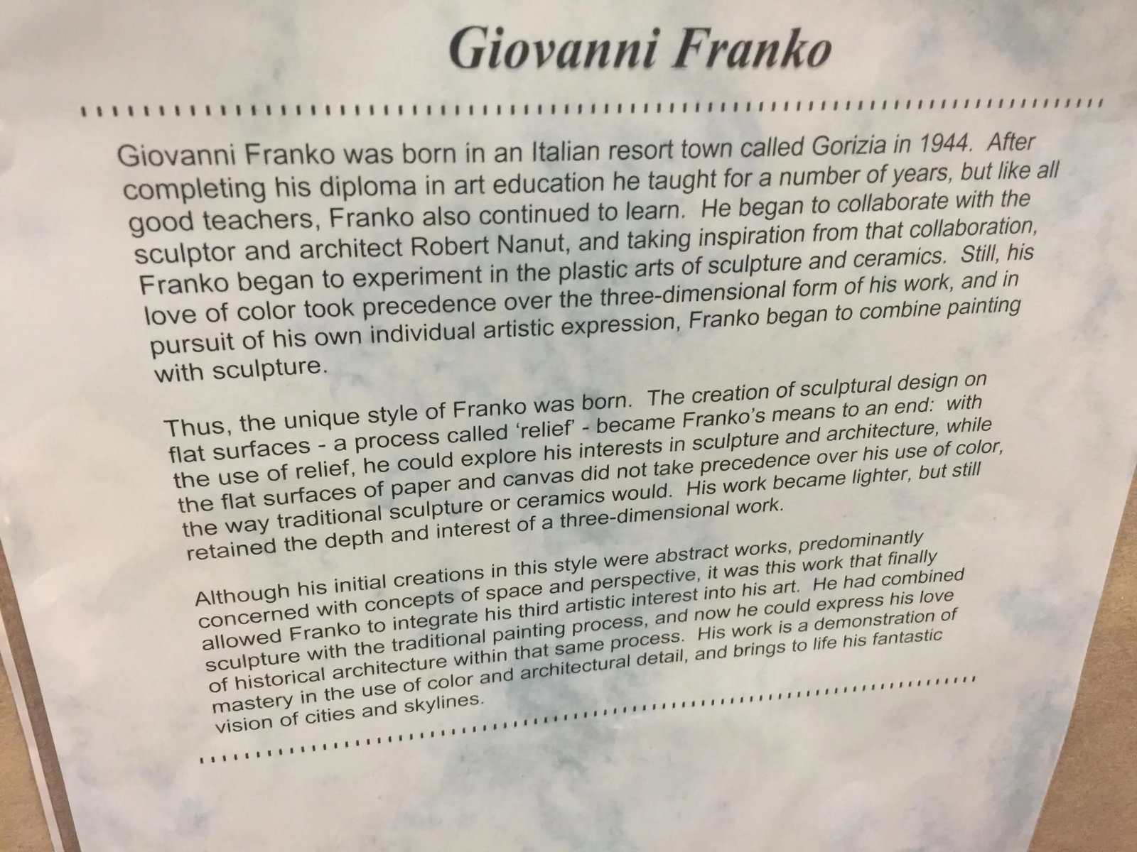 Giovanni Franko Serigraph "The Sun in the City" Serigraph Signed Lmt Ed - 7