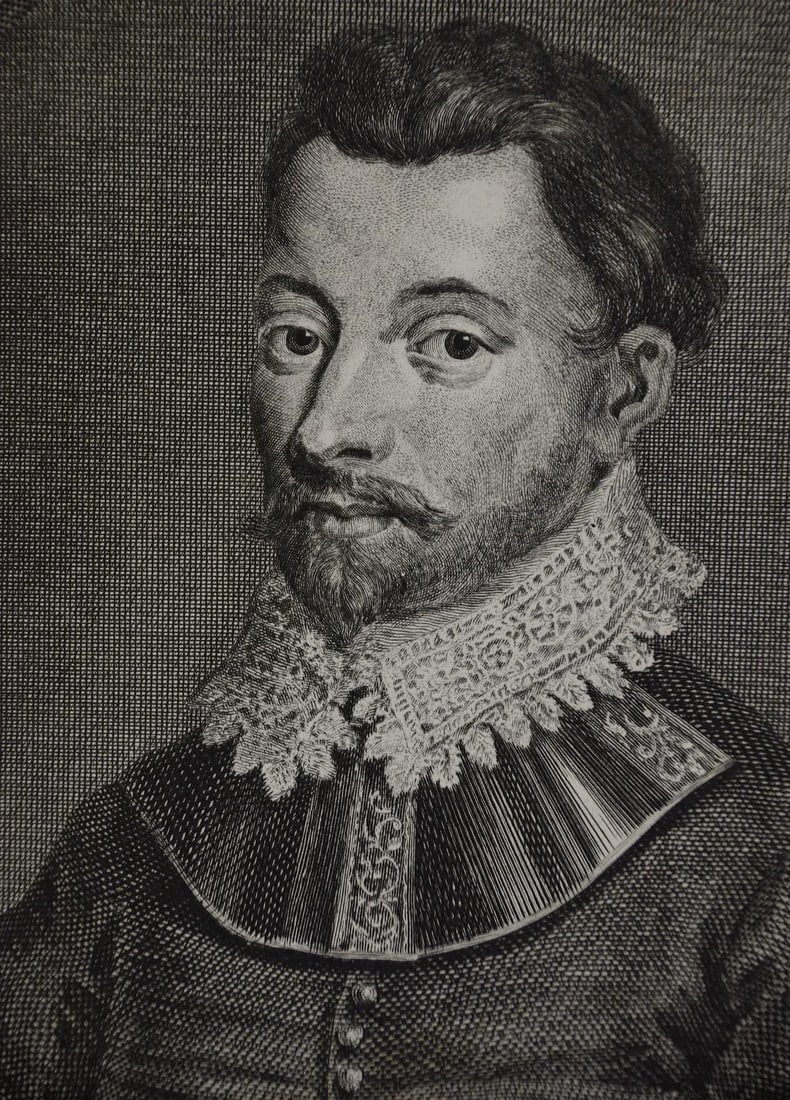 Sir Francis Drake: 18th C. Portrait of 16th C. Navigator, Privateer, Politician, 1748 - 3