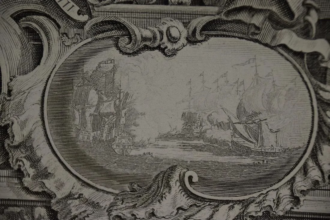 Sir Francis Drake: 18th C. Portrait of 16th C. Navigator, Privateer, Politician, 1748 - 5