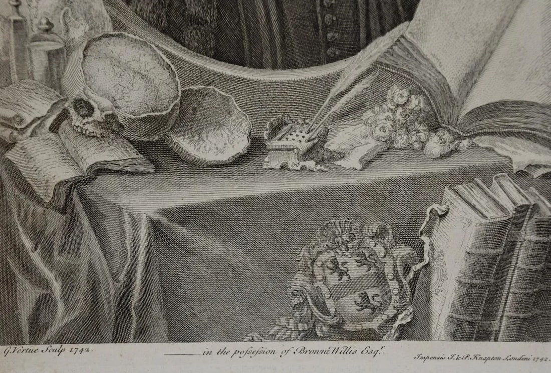 Thomas Willis, Md, 17th C. Pioneer of Neurology & Psychiatry: 18th C. Portrait, by George Vertue, 17 - 5