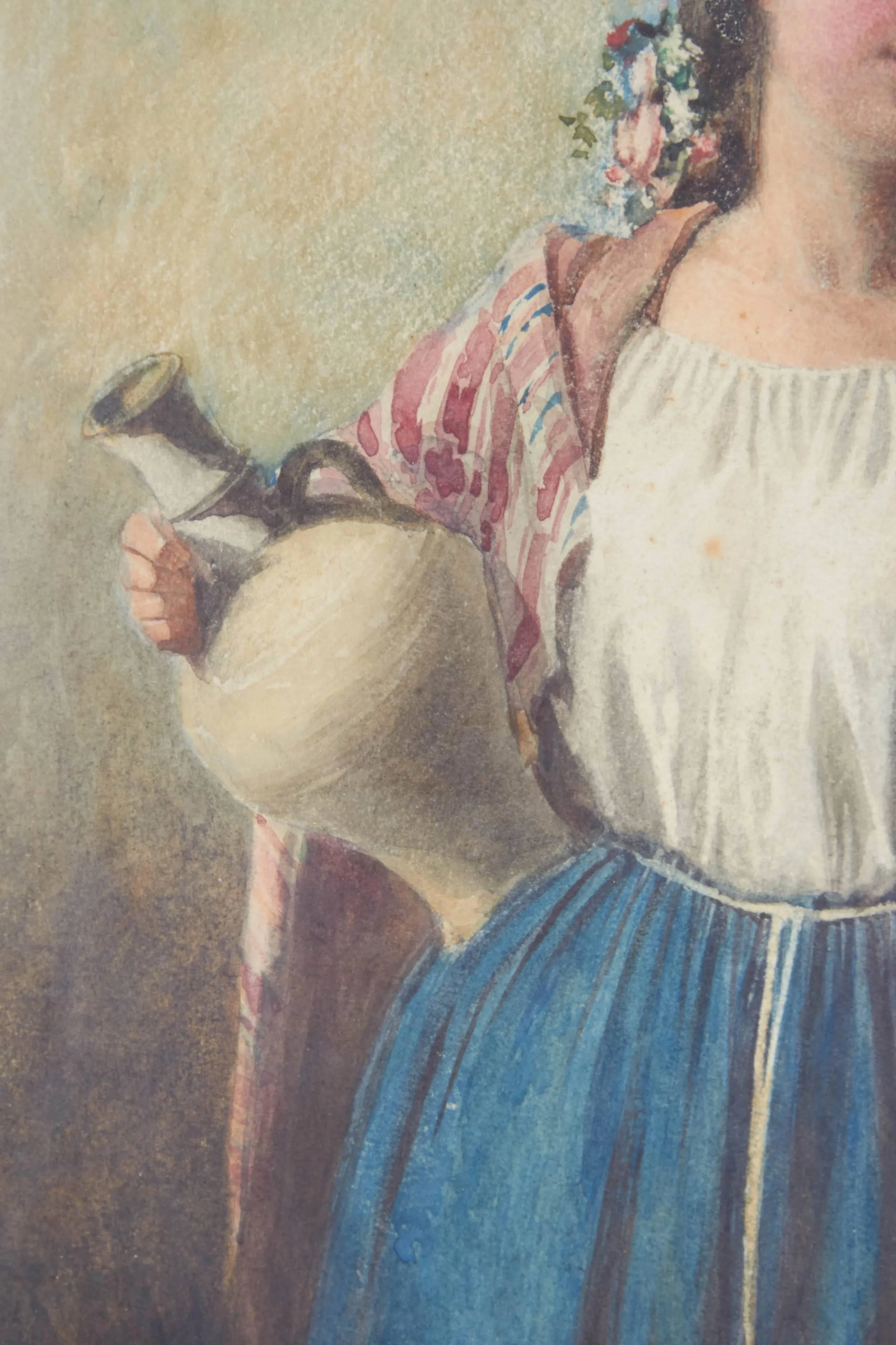 Young Woman With Jug and Shawl by Arturo Faldi - 5