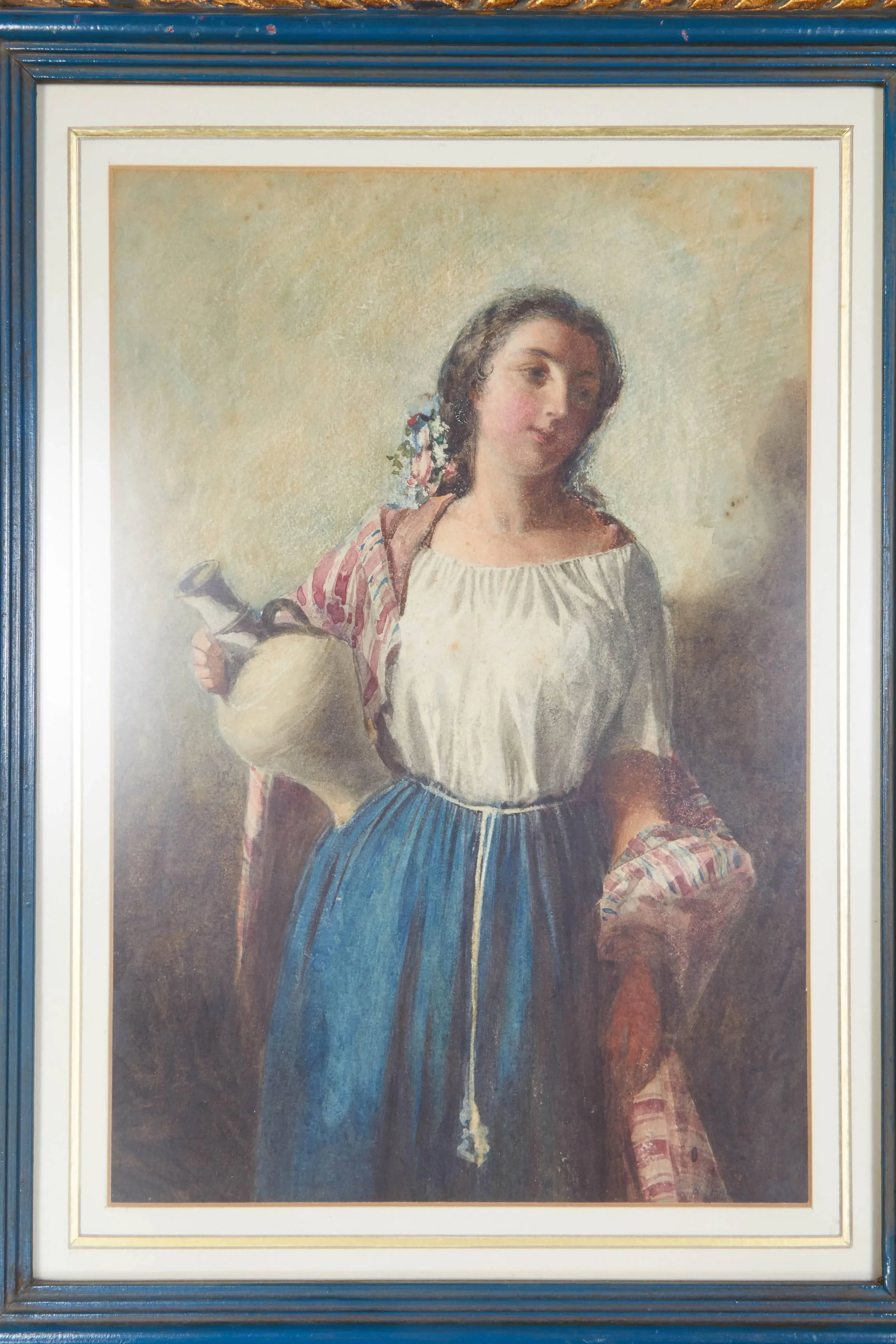 Young Woman With Jug and Shawl by Arturo Faldi - 6