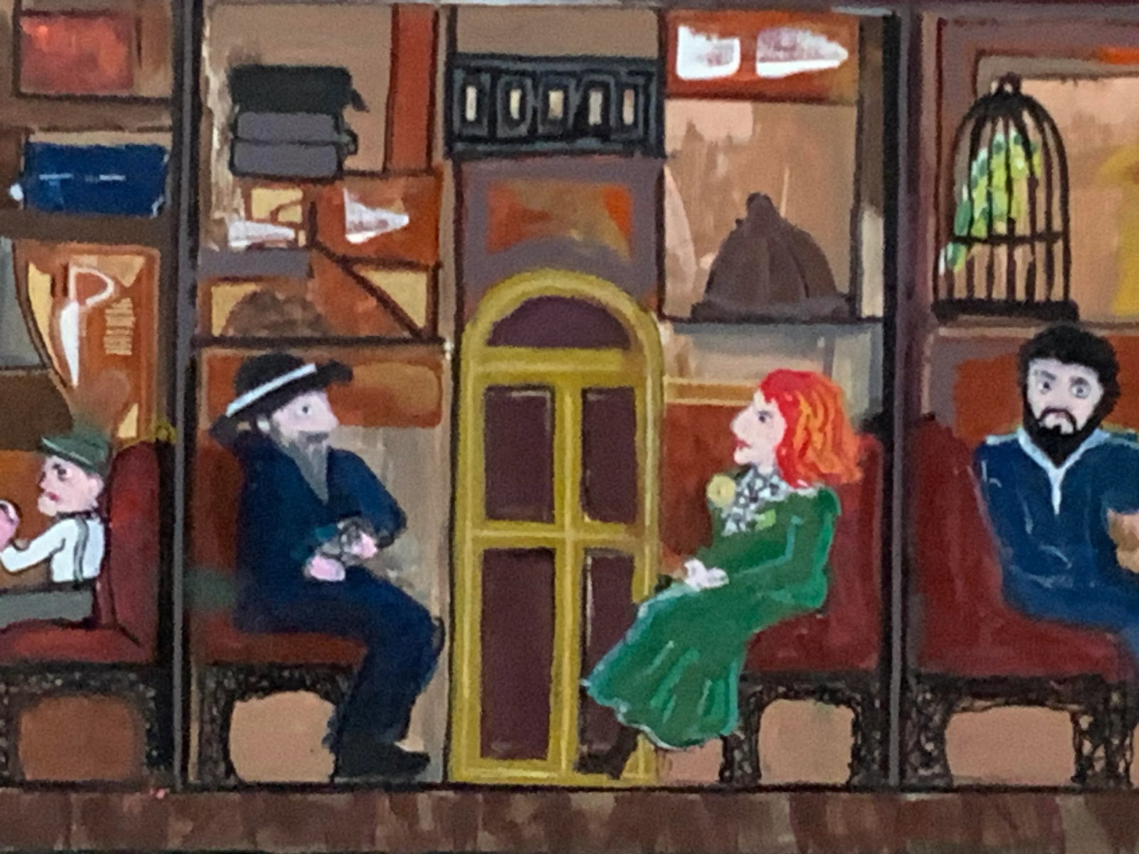 1980s Outsider Art: Framed Oil Painting - 2