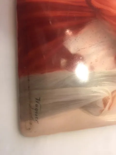 German Hutschenreuther Painting on Porcelain Signed by Wagner - 2