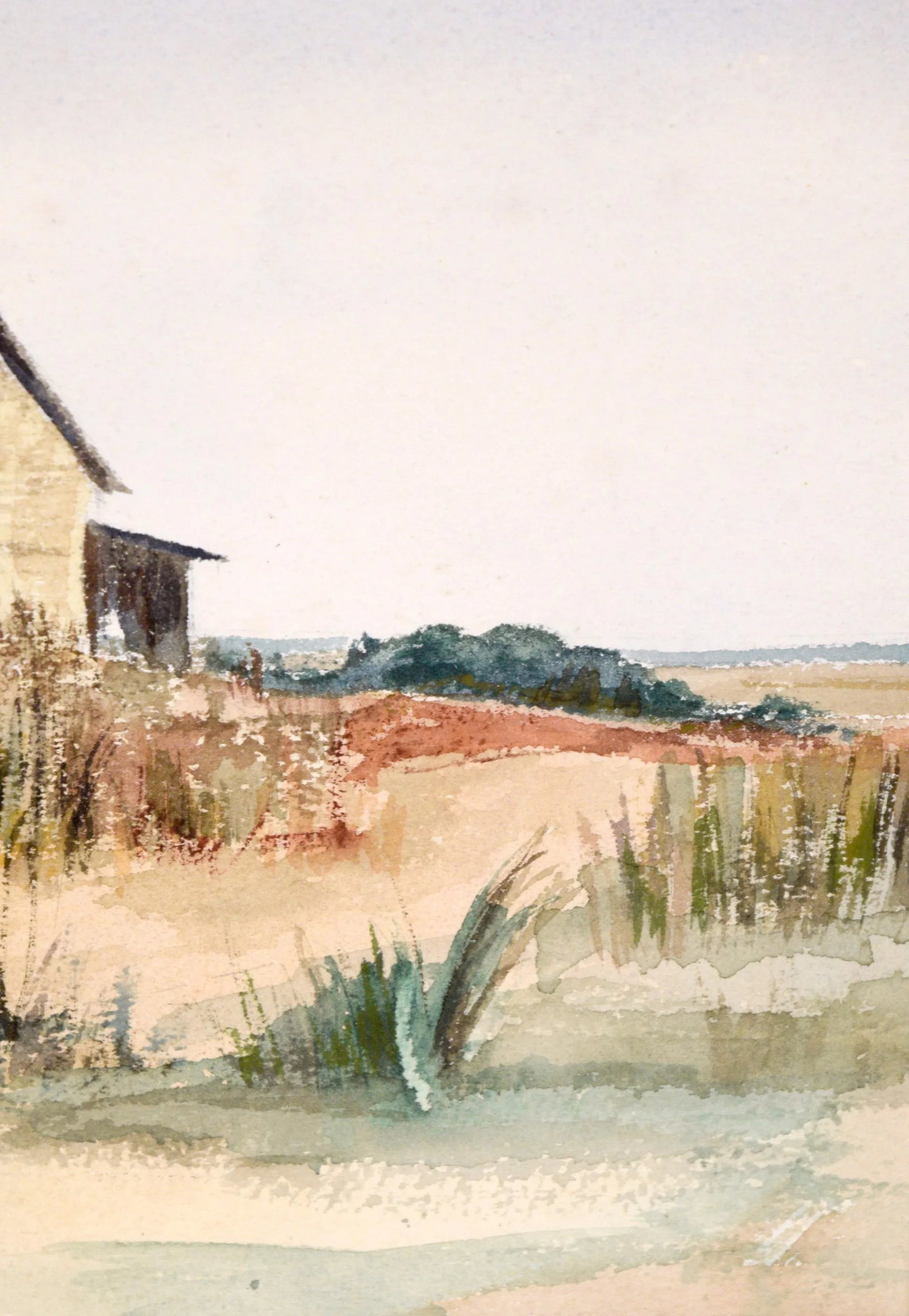 Farmhouse by the Sea - Original Watercolor on Paper - 5