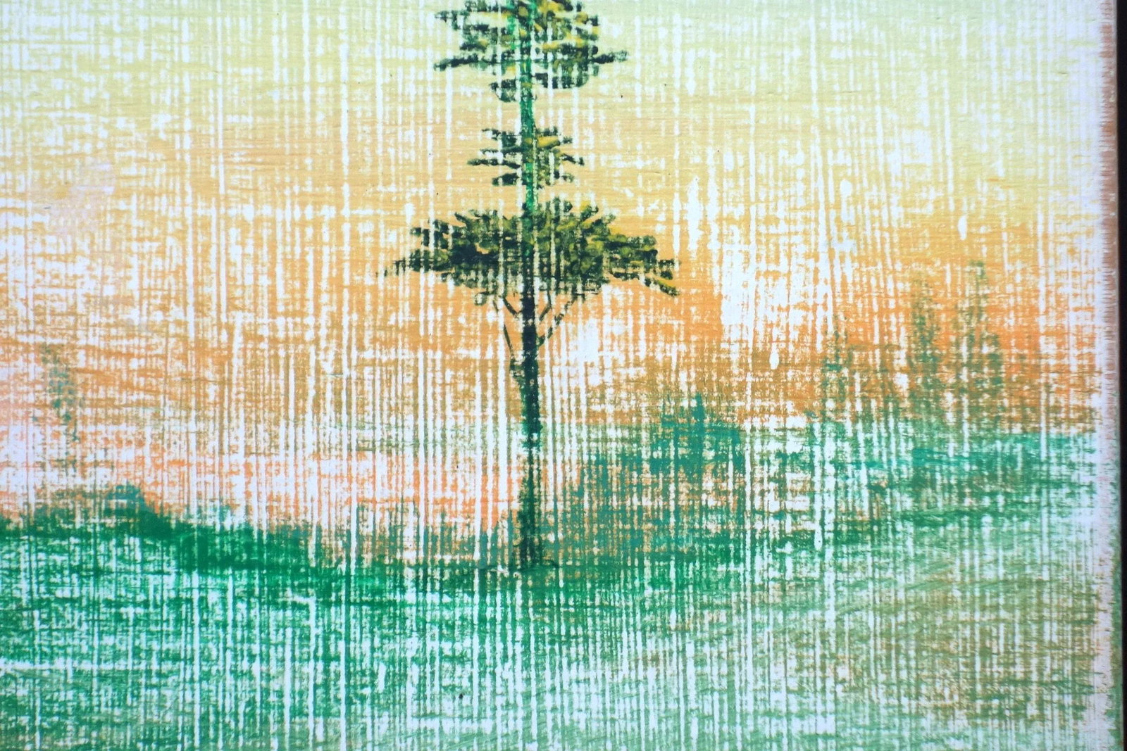Shattered Silk Inspired Orginal Oil Painting - Sunrise Landscape - 3