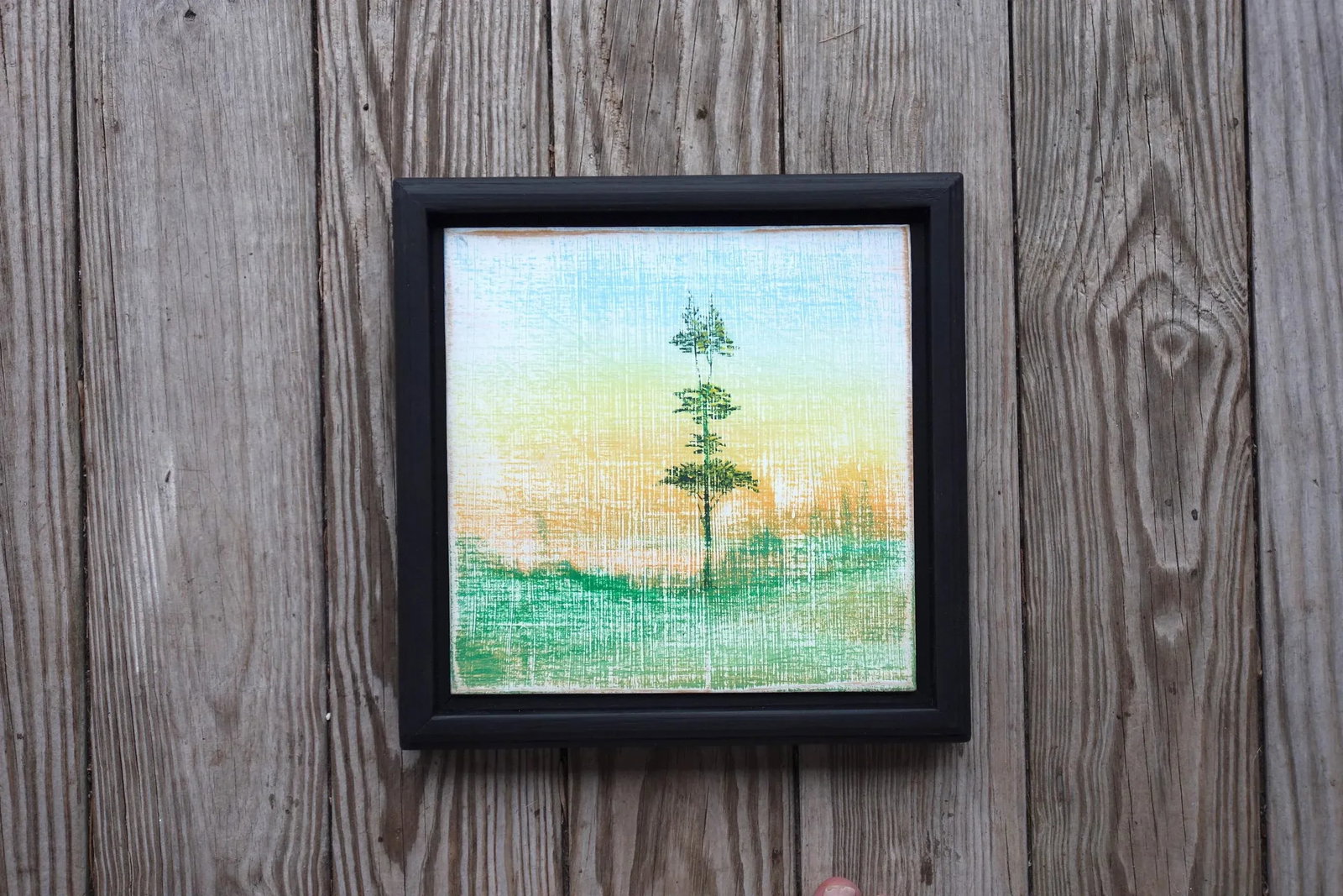 Shattered Silk Inspired Orginal Oil Painting - Sunrise Landscape - 5