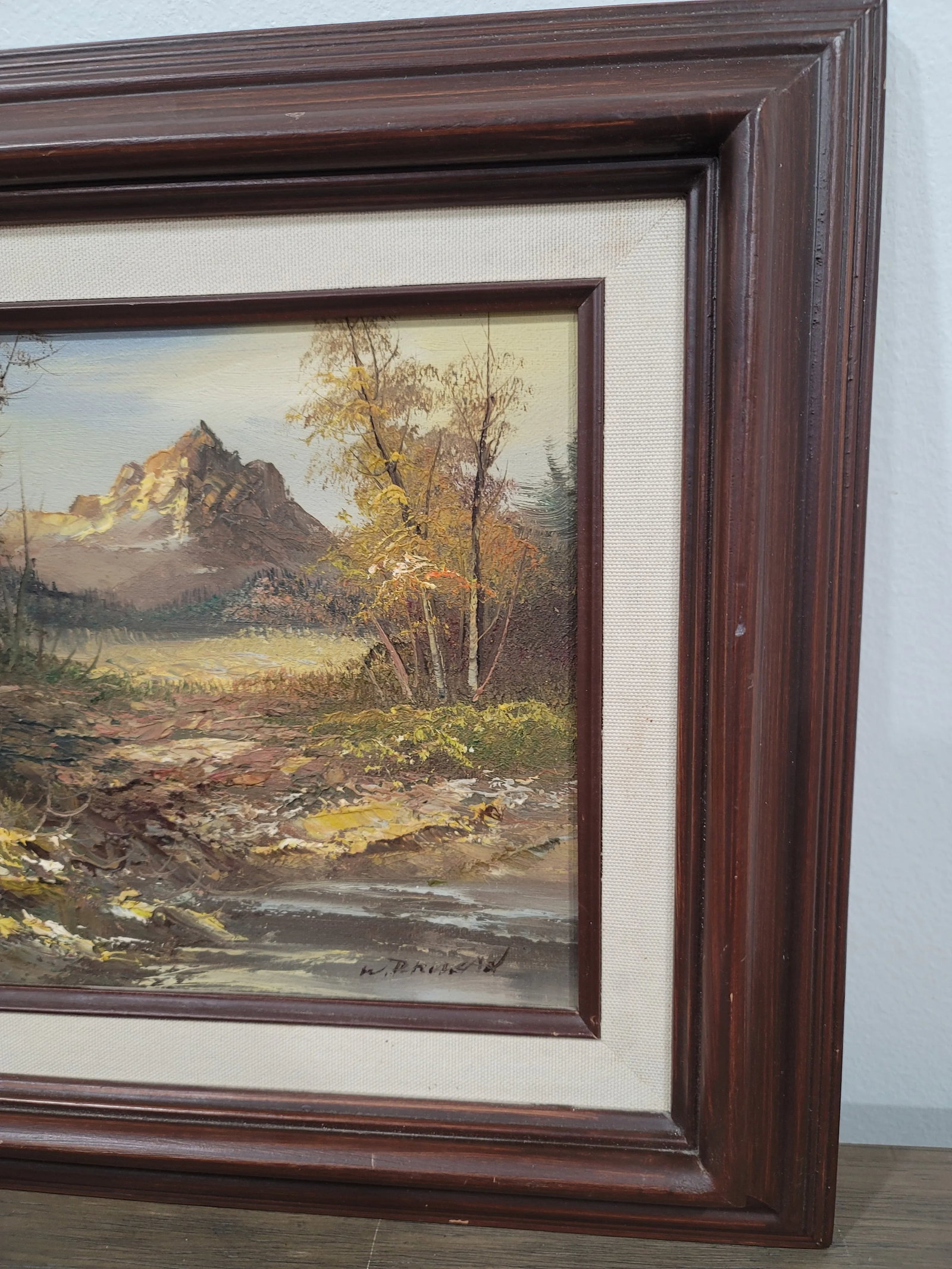 Mid 20th Century Mountain Landscape Oil Painting - 3