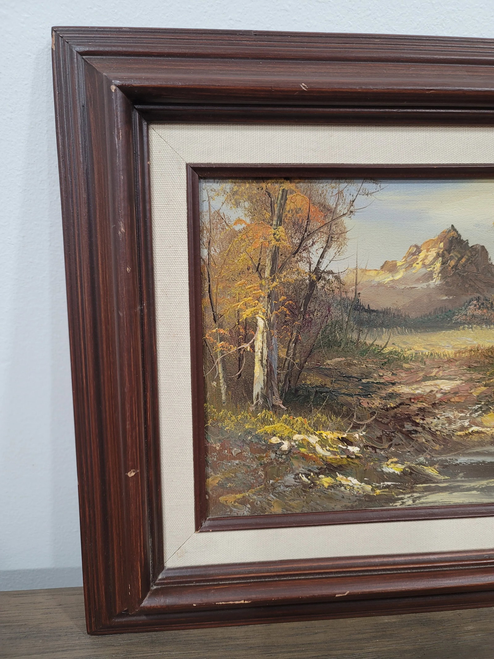 Mid 20th Century Mountain Landscape Oil Painting - 6