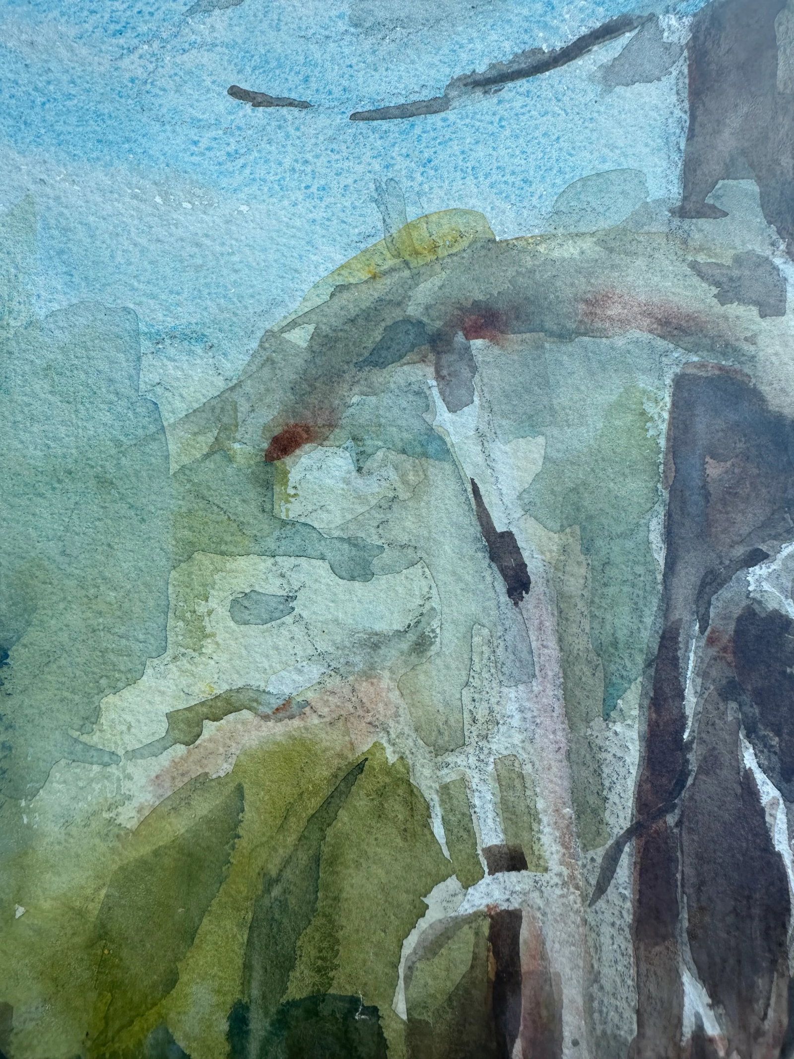 Ethereal Watercolor of Tree Reflection - 3