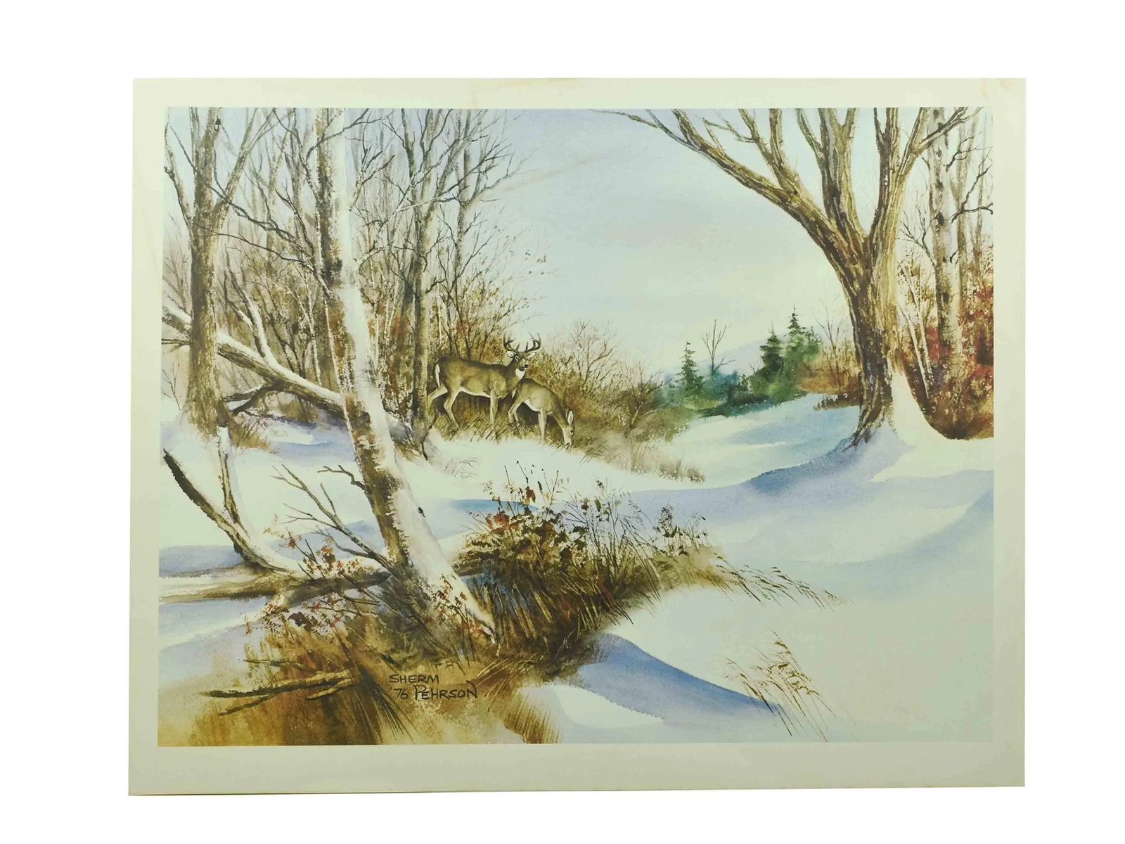 Late 20th Century Wildlife Autumn Summer Winter Spring 4 Seasons Print Art - 4 Pieces - 5