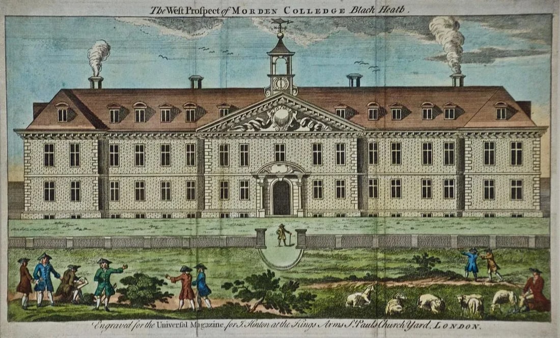 "Mordon Colledge (the original spelling) Black Heath" from Universal Magazine, 1751 - 2