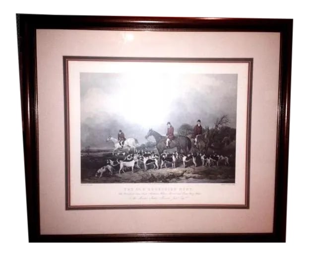 The Old Berkshire Hunt Print by Philip Thomas of Painting by John Goode Framed (1 of 11)