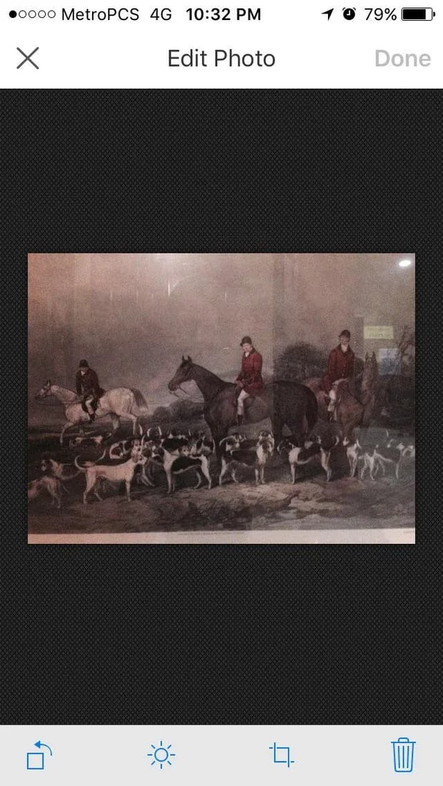 The Old Berkshire Hunt Print by Philip Thomas of Painting by John Goode Framed - 3