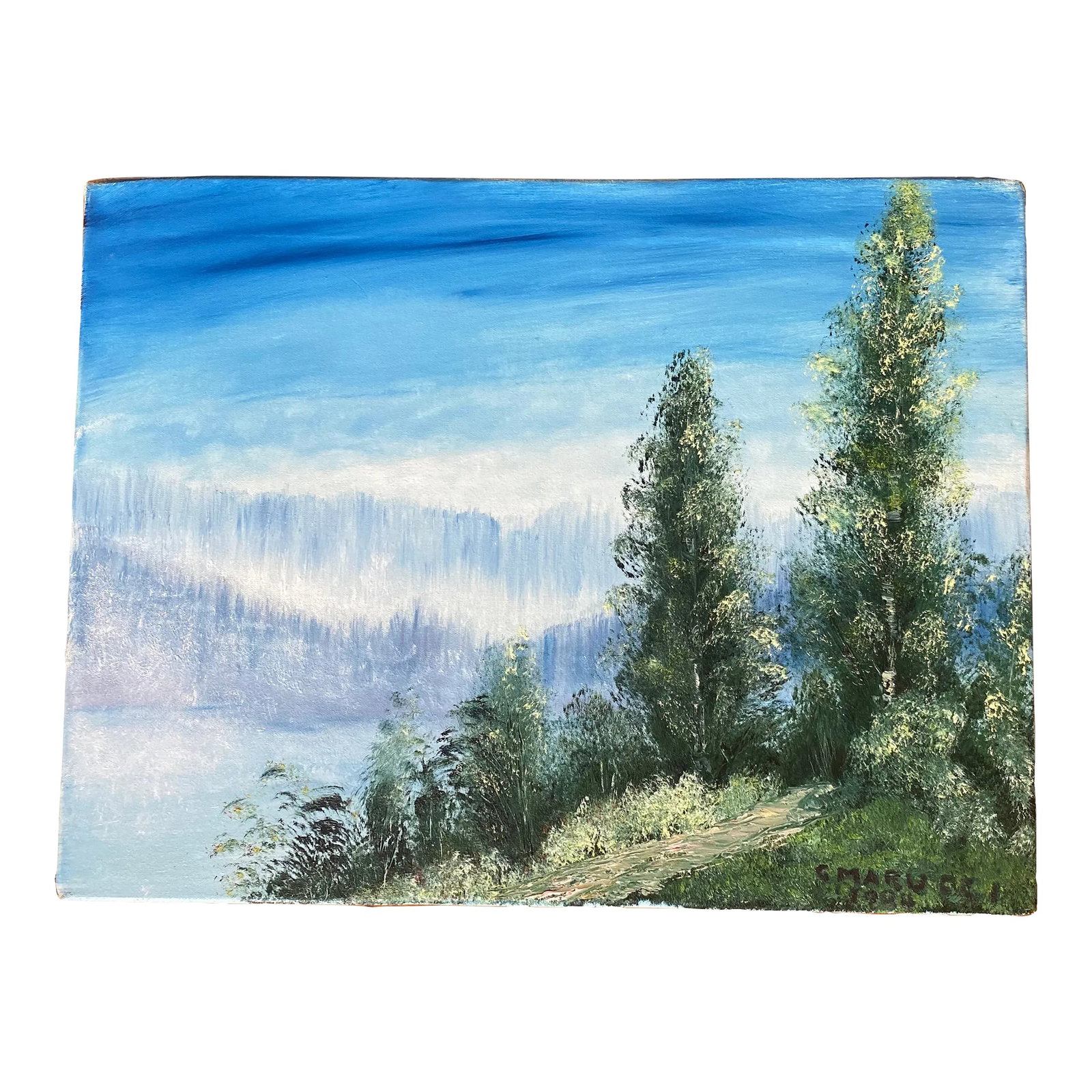 G. Marucci Beautiful Landscape Oil Painting/Canvas Signed Framed: G. Marucci Beautiful Landscape Oil Painting/Canvas Signed Framed Condition: good pre-owned, as shown on the pictures Dimensions: 24'x1'x18' If you have any questions please contact me! Condition: