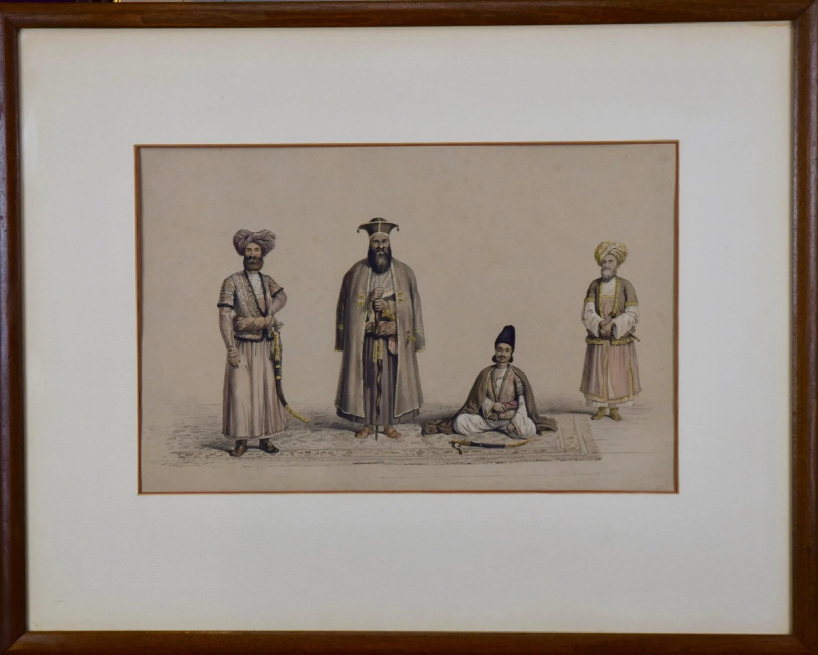 A Pair of 19th C. Engravings Depicting the Costumes and Weapons of Afghani Men by Dr. James Atkinson - 9