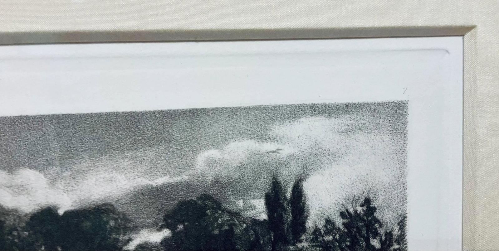 Antique Black and White Engraving Landscape of the "Mill Stream" by John Constable - 4