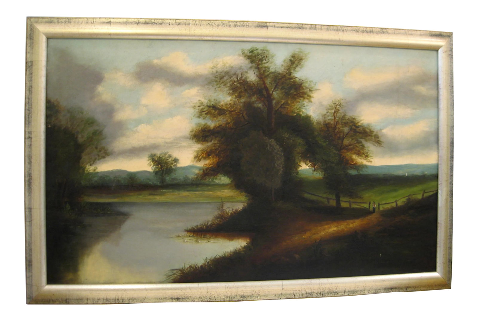 Early 20th Century Antique River Landscape Oil Painting (1 of 5)
