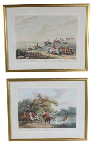 English Stag Hunting Prints - Set of 2 (1 of 9)