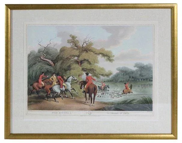 English Stag Hunting Prints - Set of 2 - 2