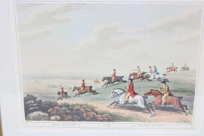 English Stag Hunting Prints - Set of 2 - 3