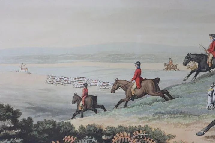 English Stag Hunting Prints - Set of 2 - 4